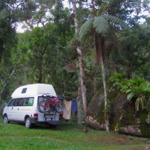 Our nice campsite in Mury, 15 km South of Nova Friburgo
